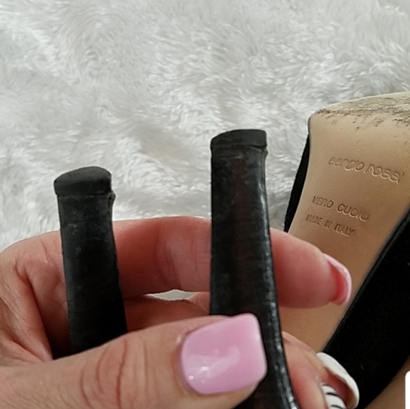 *Genuine Sergio Rossi 7.5 Black Suede Zip Up Boots - Picture 8 of 8